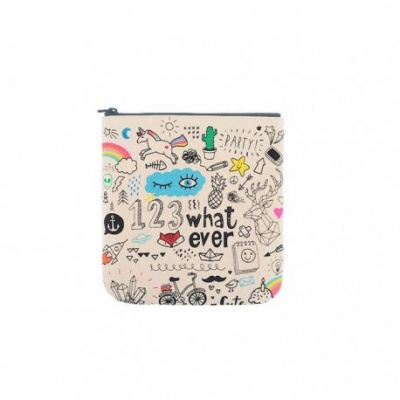 Organic Cotton Zipper Pouch - Whatever